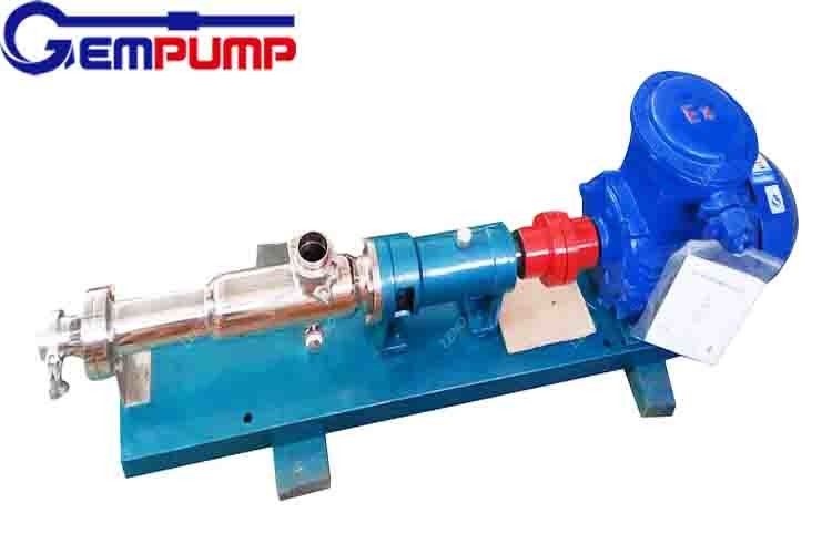 Food Grade Stainless Steel Mono Screw Pump 1400rmp Low Pressure