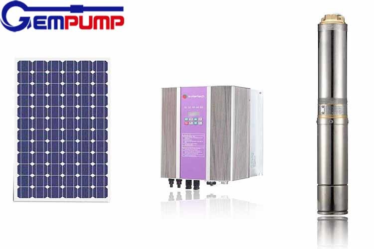 ISO9001 Agriculture Solar Submersible Pump Kit 80m Head
