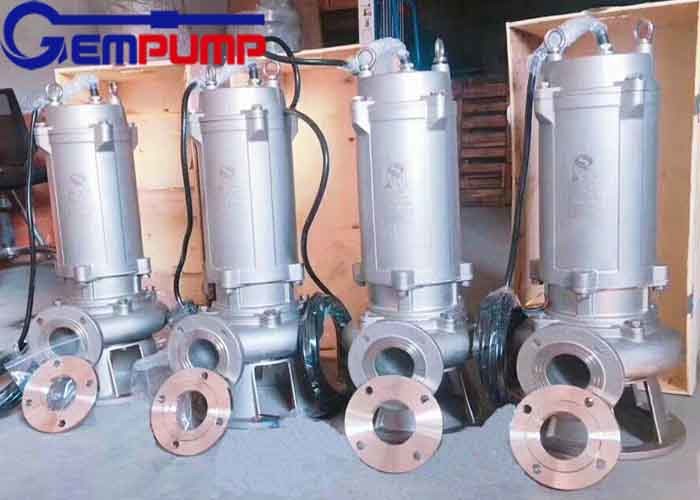 WQP SS304 Submersible Sewage Pump Megathermal Sulfuric Acid Resistant