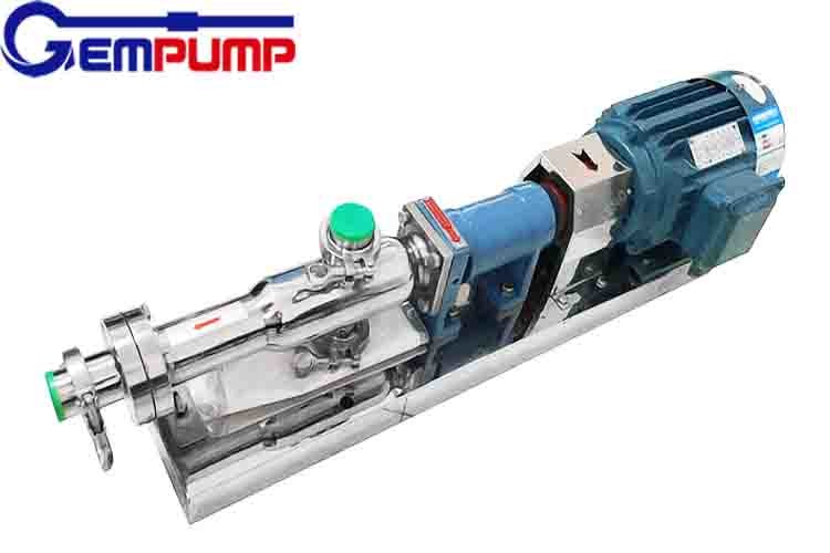 Food Grade Stainless Steel Mono Screw Pump 1400rmp Low Pressure