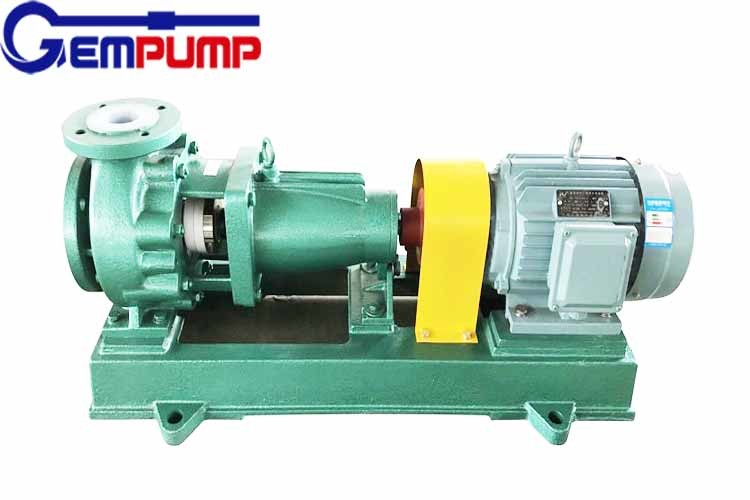 IHF80-65-125F Single Stage Centrifugal Pump Single Suction Horizontal Fluoroplastic Alloy Liner