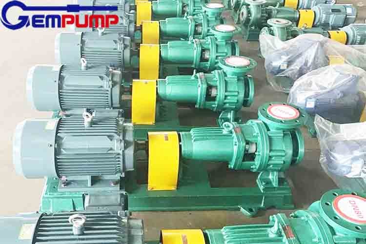 IHF80-65-125F Single Stage Centrifugal Pump Single Suction Horizontal Fluoroplastic Alloy Liner